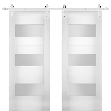 Vdomdoors Double French Interior Door, White SETE6003DB-S-WS-64